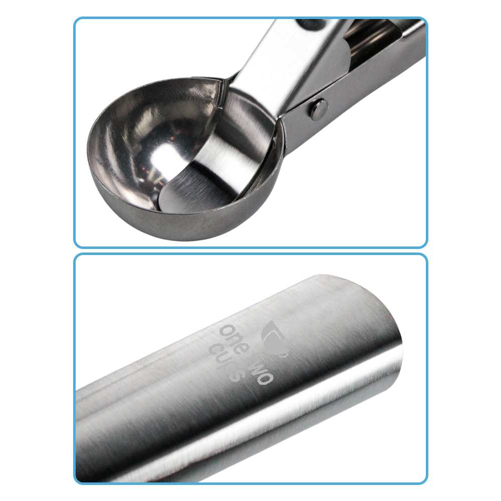 One Two Cups Sendok Scoop Es Krim dan Buah Stainless Steel 430 47mm - 164Z - Gambar 2