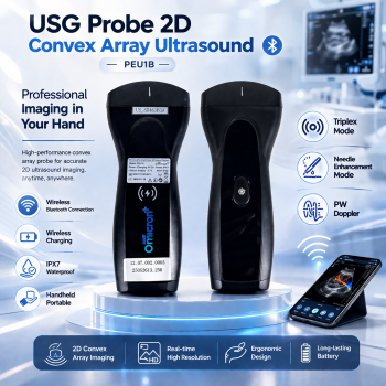 TaffOmicron USG Probe Convex Array Ultrasound Bluetooth Triplex Mode - PEU1B