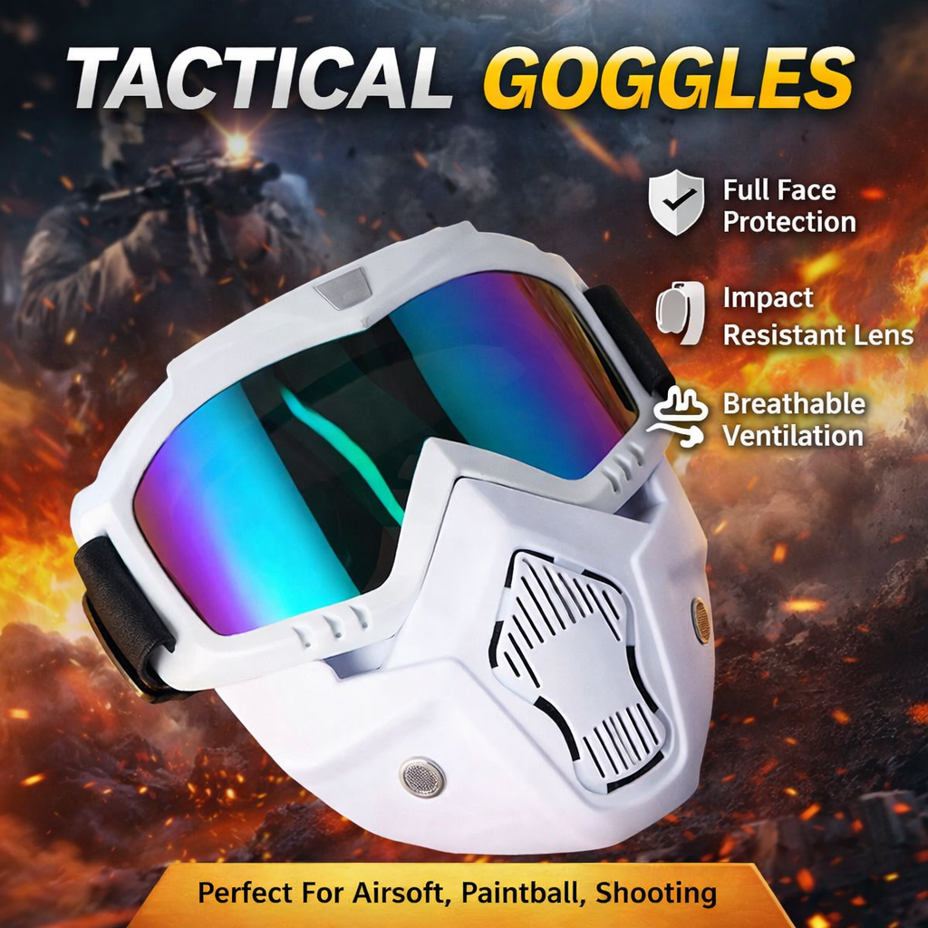 SYSTECH Kacamata Helm Motor Goggles Mouthpiece UV400 Windproof - DH-161