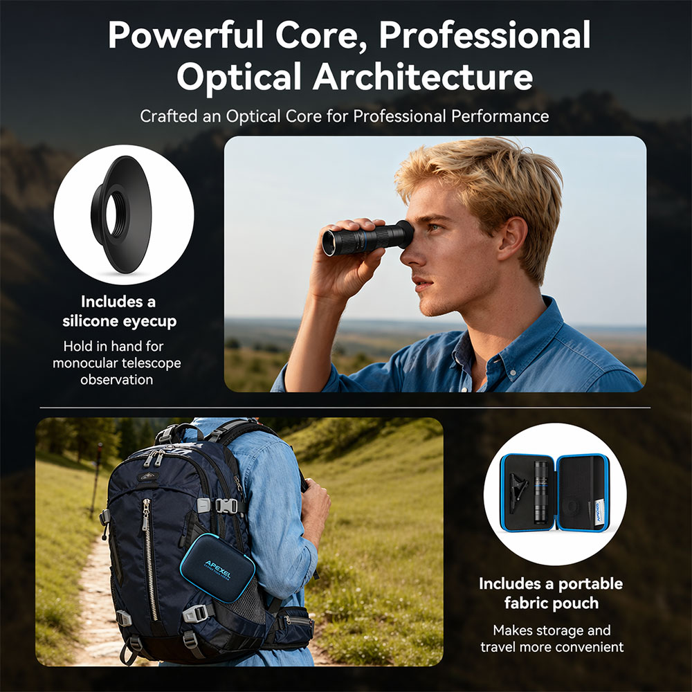 APEXEL Lensa TeleZoom Telephoto Smartphone 5-10X Clip On - APL-TM5-10X