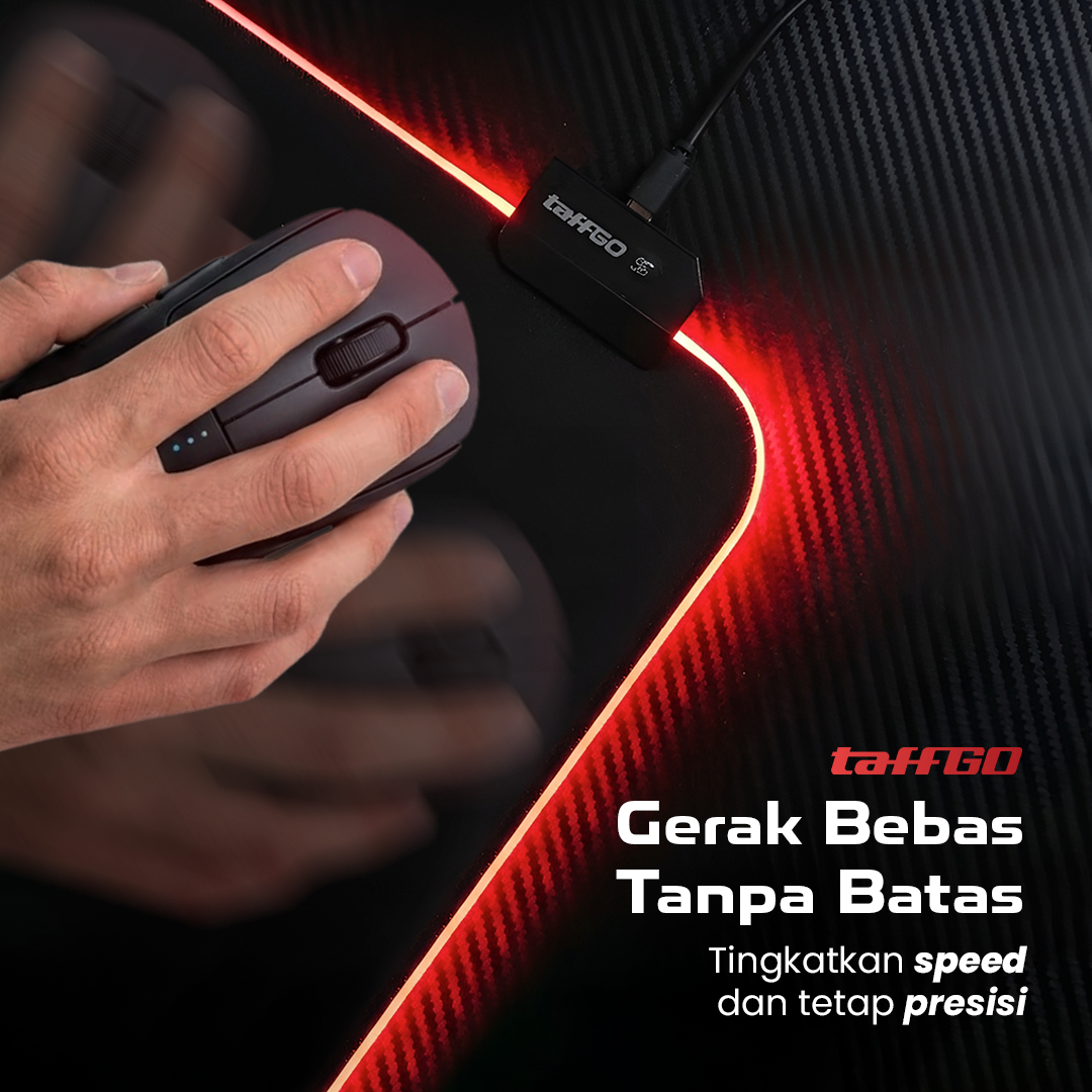 TaffGEAR Mouse Pad Gaming XL Illuminated LED RGB Desk Mat 900x400x4mm - GMS-WT5