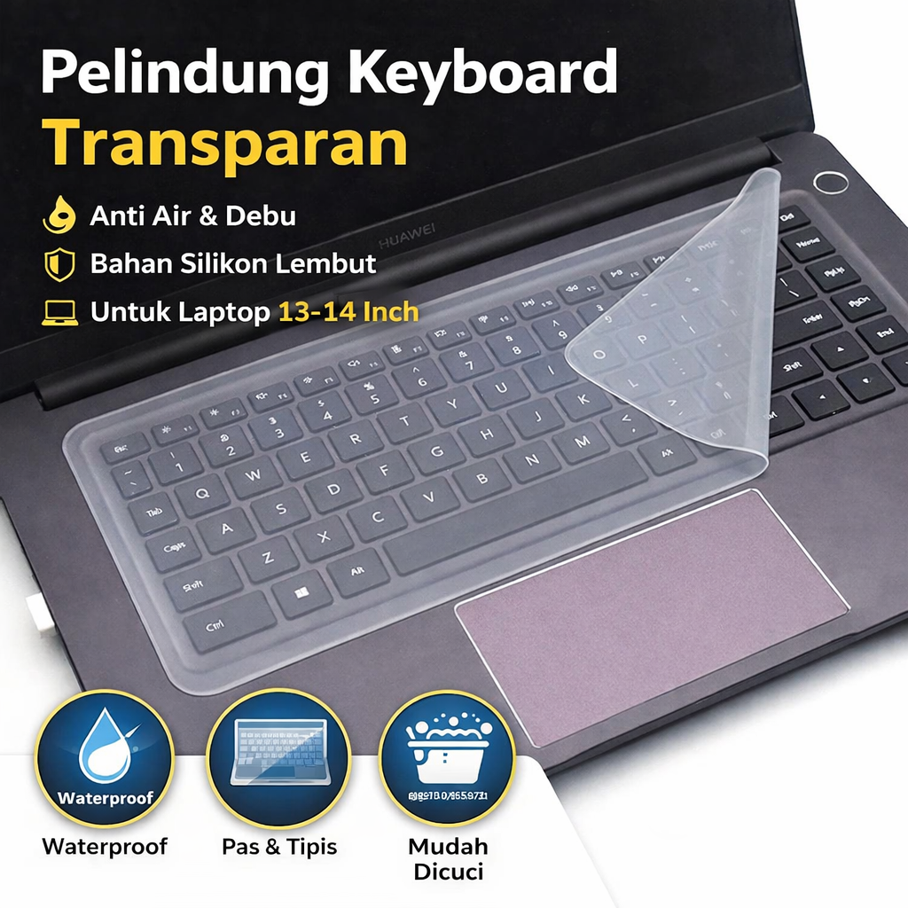 Erilles Silicone Keyboard Cover for Macbook and Windows Laptop - H5