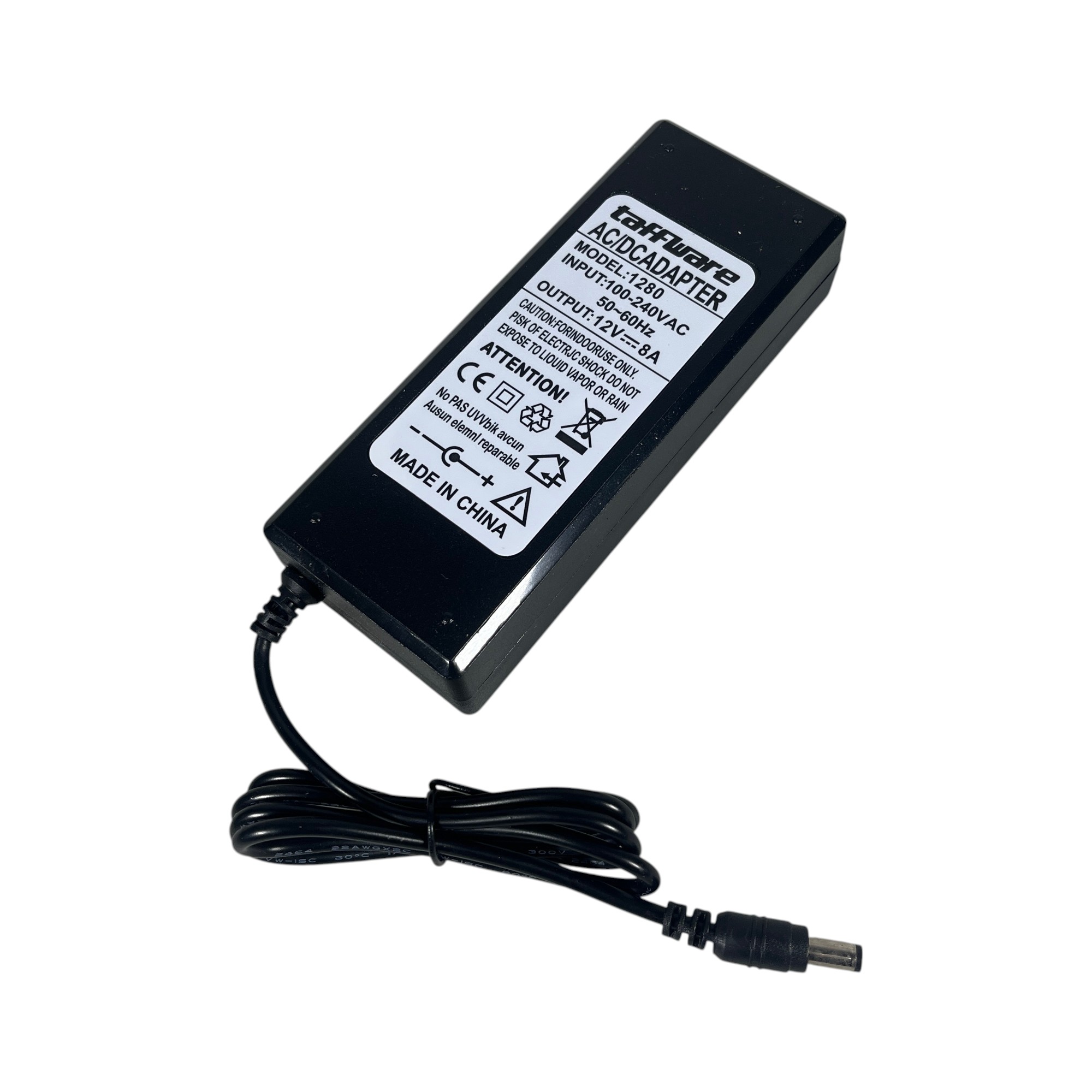 Taffware Adaptor Power Supply Converter AC to DC 12V 8A LED Strip - 1280