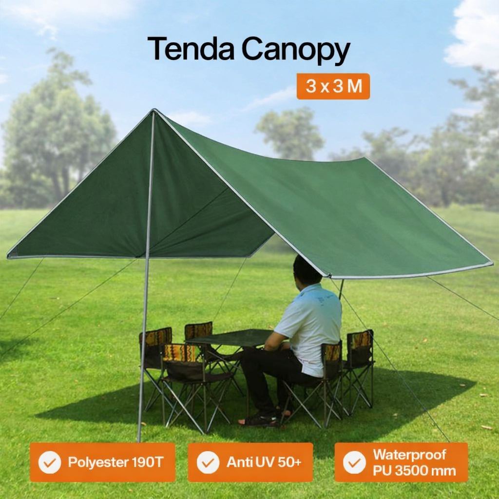 Tenda Kanopi Outdoor Camping Tent Waterproof 3x3M - TL1