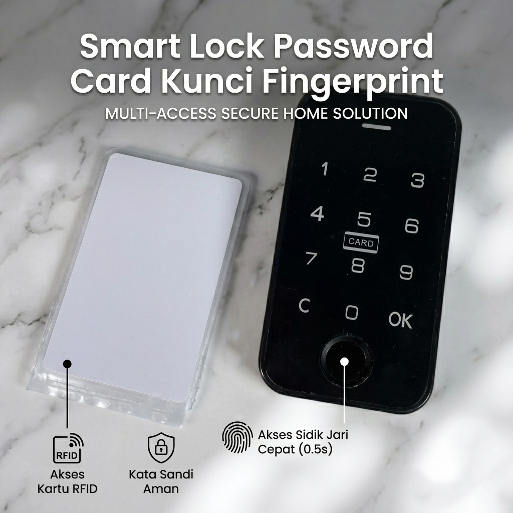 SYCREADER Smart Lock Cabinet Locker Password Card Kunci Fingerprint - SC4
