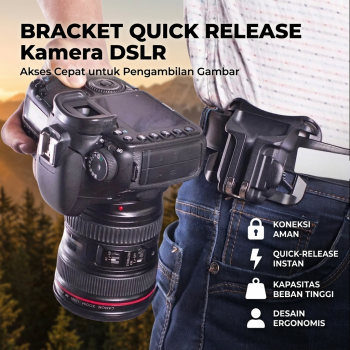 LYNCA Bracket Pinggang Kamera DSLR Quick Release Belt Button 1/4 Inch - UK-A8S