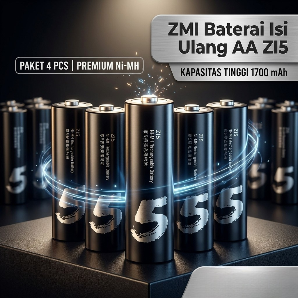 ZMI Baterai Rechargeable AA Ni-MH 1.2V 1700mAh 4 PCS - ZI5