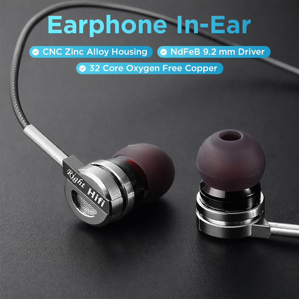 QKZ In-Ear Earphone Kabel Bass Driver 9.2mm dengan Mic - QKZ-DM9