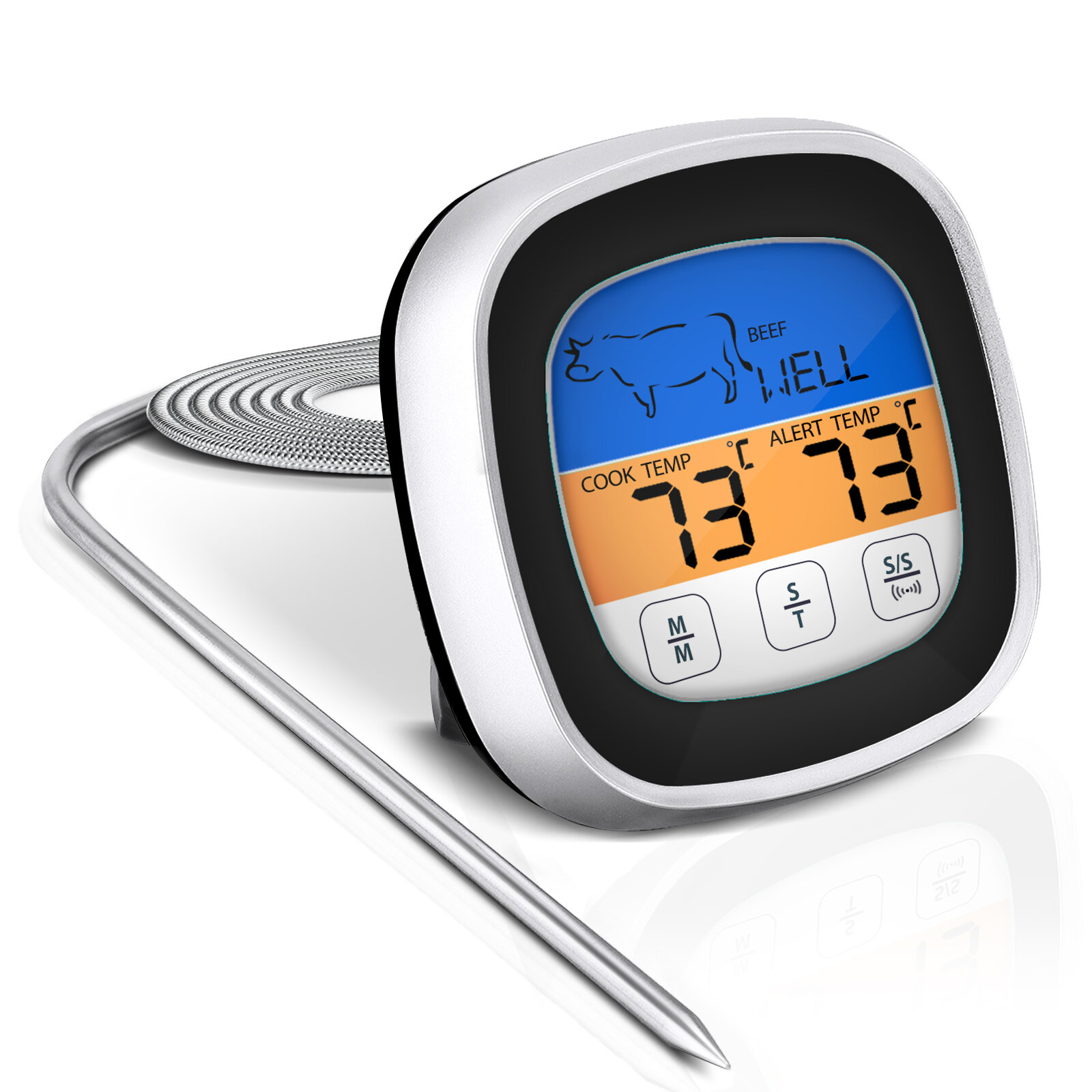 Anpro Termometer Makanan Daging Digital Touch Screen with Timer - HY-2702