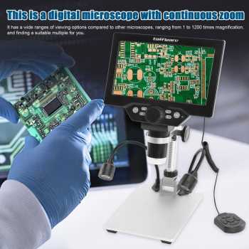 Taffware Mikroskop Digital 12 MP 1200X Monitor LCD 7 Inch 3000mAh - B1200