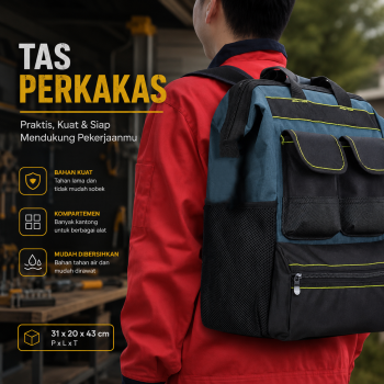 NUIJIA Tas Perkakas Tukang Mekanik Storage Tool Backpack 31x20x43cm - CC03