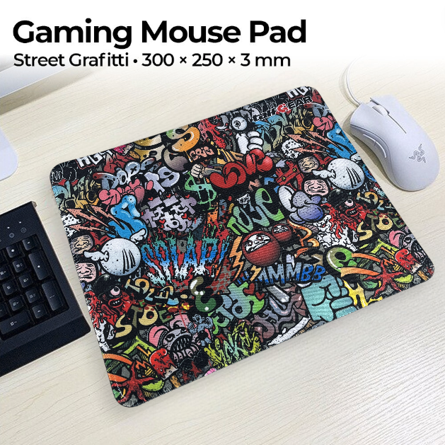 TaffGEAR Mouse Pad Gaming XL Street Grafitti Desk Mat - EI25