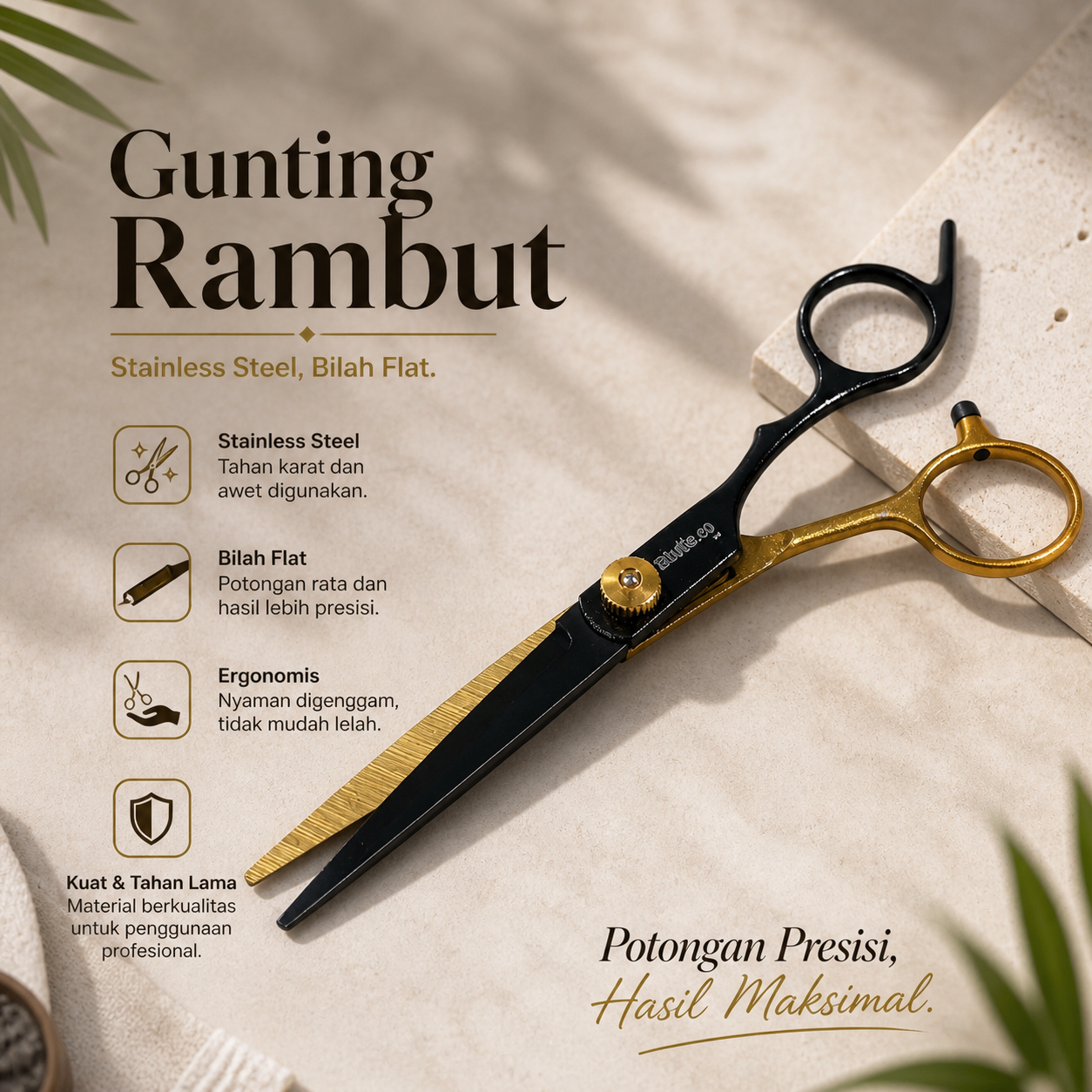 Biutte.co Gunting Rambut Scissor Blade Stainless Steel - M-6