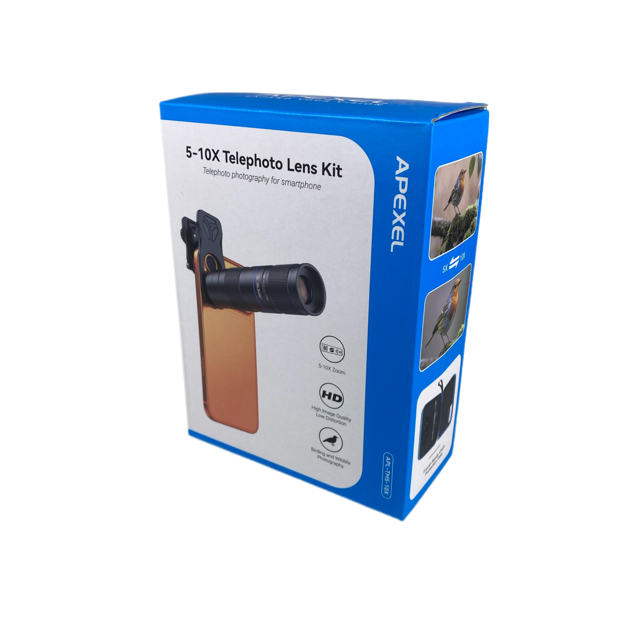 APEXEL Lensa TeleZoom Telephoto Smartphone 5-10X Clip On - APL-TM5-10X