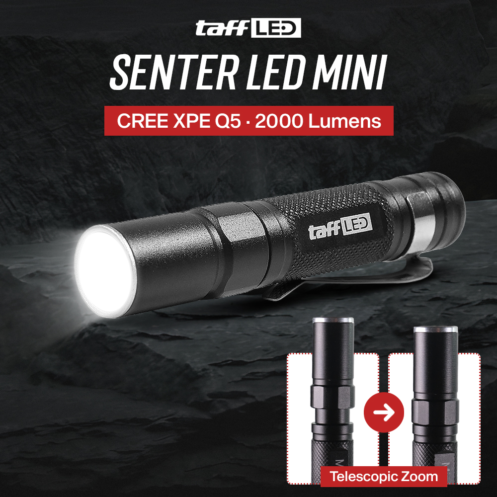 TaffLED Senter LED Mini Cree XPE Q5 2000 Lumens - Mini864