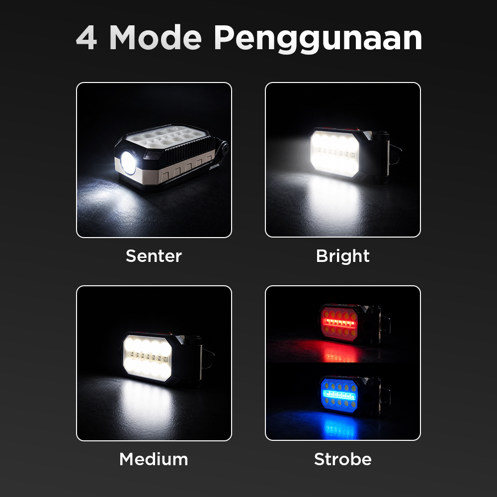 GZLIDY Senter Camping Lampu LED Portable Magnet COB 2000 Lumens - W599A