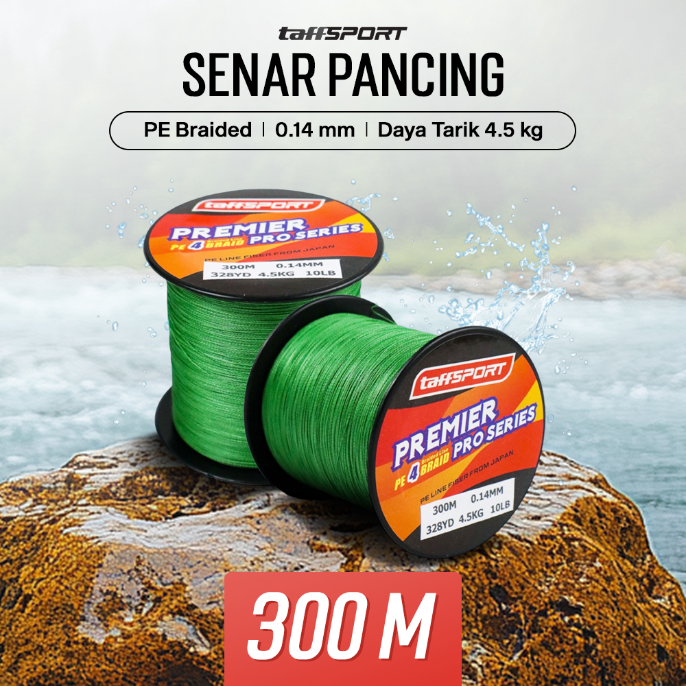 TaffSPORT Premier Pro Series Senar Benang Tali Pancing PE Braided 300M