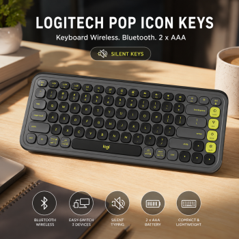 Logitech POP Icon Keys Keyboard Wireless Bluetooth 5.1 Silent