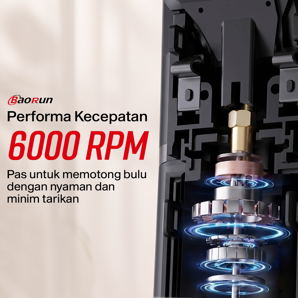 BaoRun Alat Cukur Elektrik Bulu Hewan Anjing Pet Grooming Recharge - C6