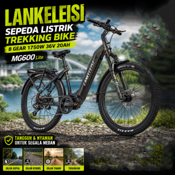 Lankeleisi Sepeda Listrik Trekking Bike 8 Gear 1750W 36V 20Ah - MG600 Lite
