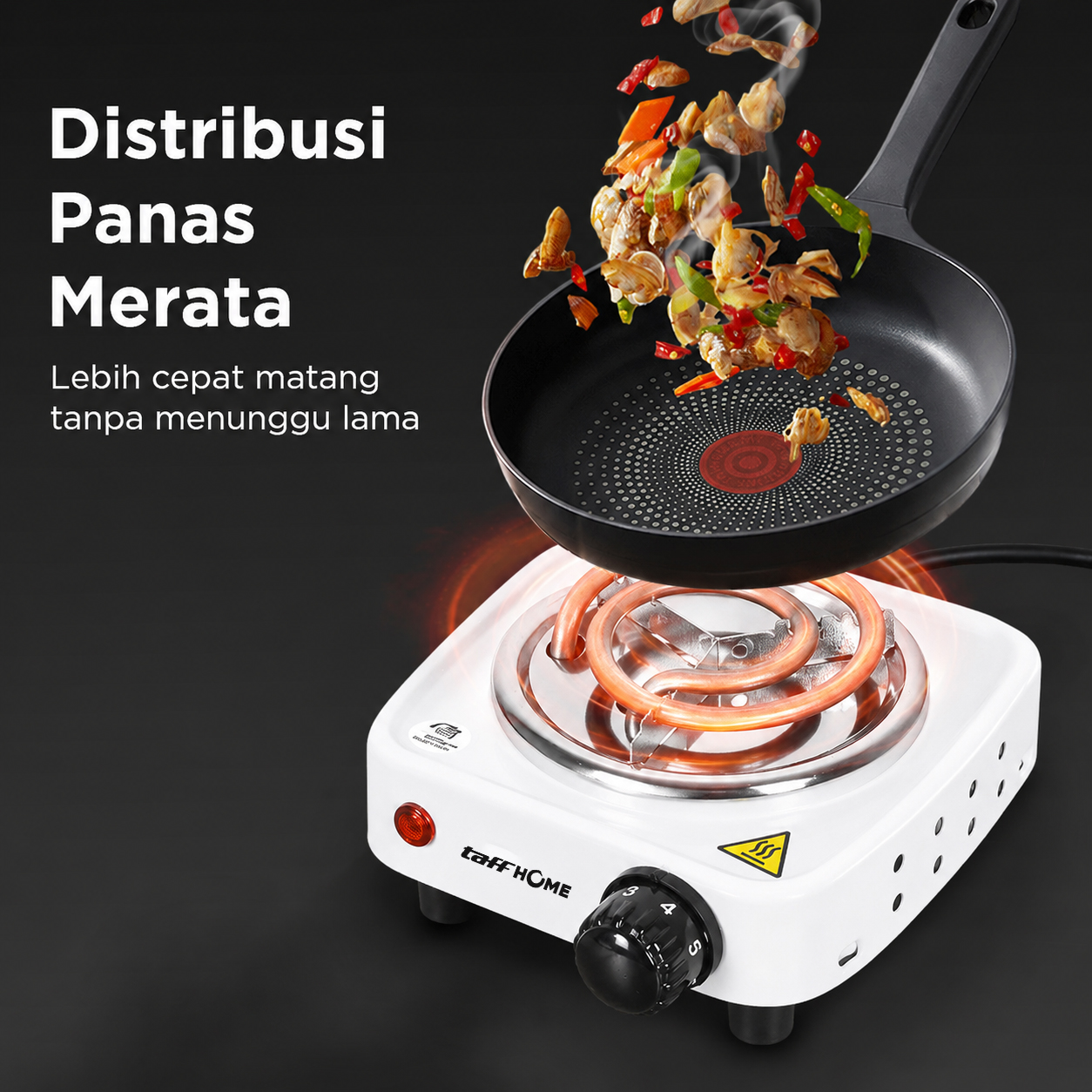 Taffware Kompor Listrik 1 Tungku Mini Portable Coil Hot Plate 500W - WY-03B