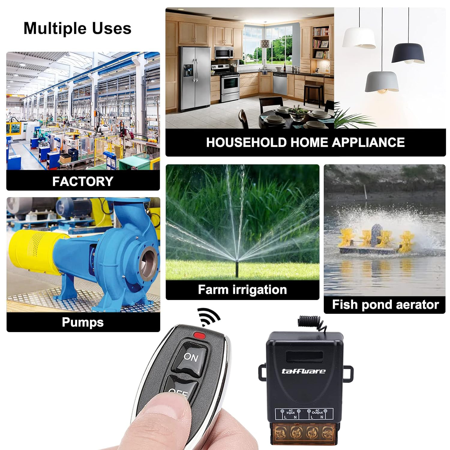 GISAEV Wireless Relay Switch Remote Control 433 MHz 220V 30A - KR2201B