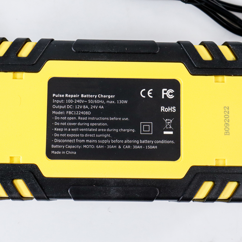 FOXSUR Charger Aki Mobil Motor Intelligent Battery Charger 12/24V 8A - FBC122408D