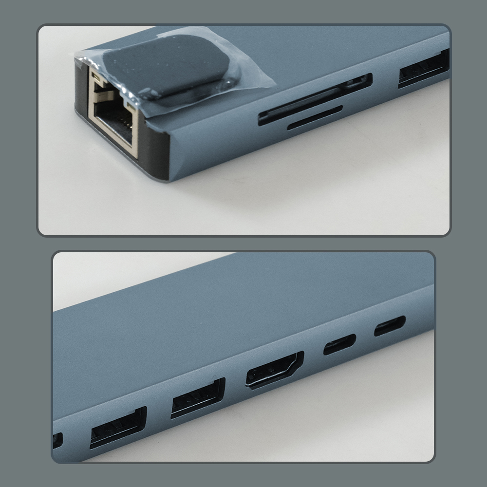 AMMTO USB Hub Type C 8in1 RJ45 HDMI 4K Display Adaptor - K1