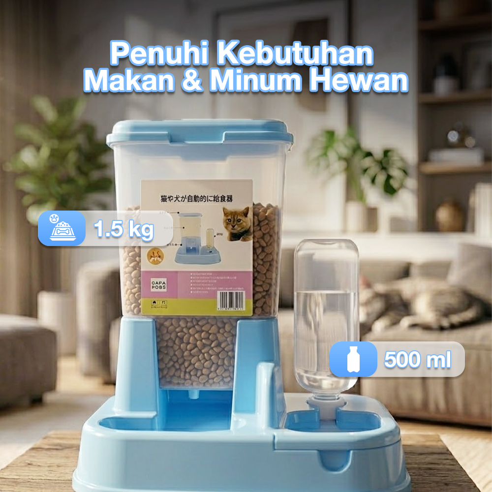 TaffHOME Tempat Makan Anjing Kucing Pet Food Dispenser - PET0640
