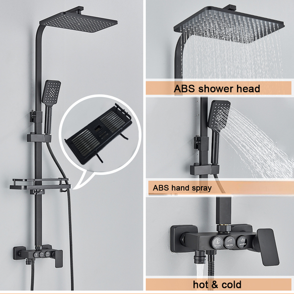 FAUCET Set Shower Mandi 3 Way Hand Spray Hot and Cold 3 Button - 3HC