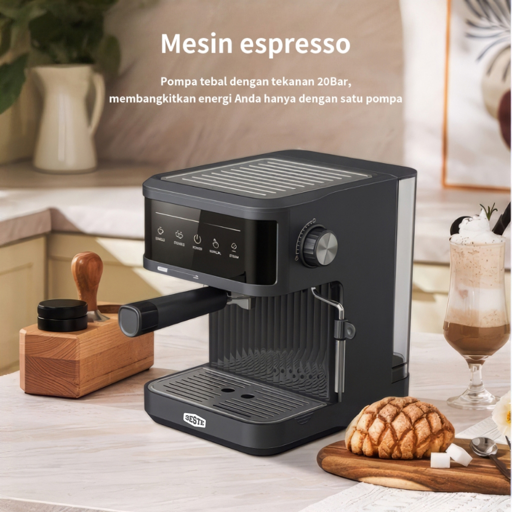 JIAYIN Mesin Kopi Espresso Coffee Maker Frothing 20 Bar 850W 1.8L - MK-868