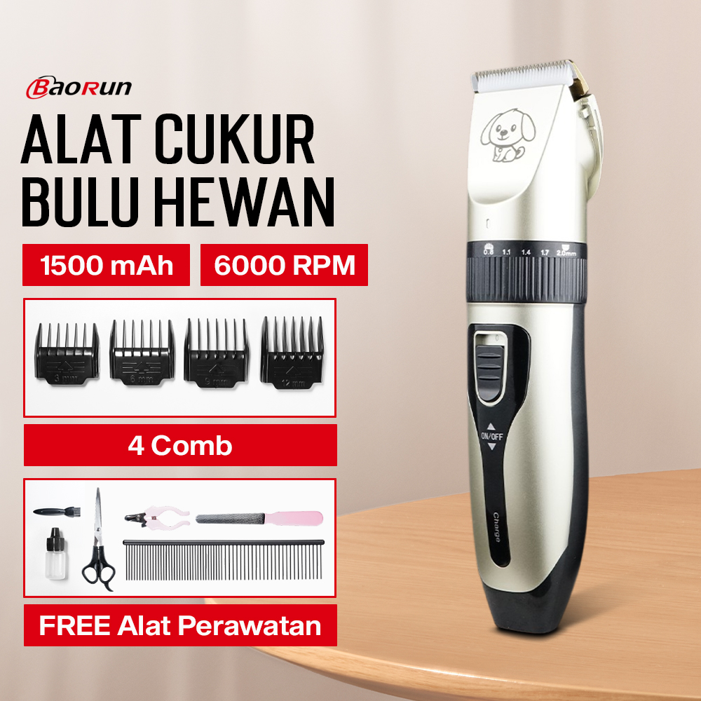 BaoRun Alat Cukur Elektrik Bulu Hewan Anjing Pet Grooming Recharge - C6