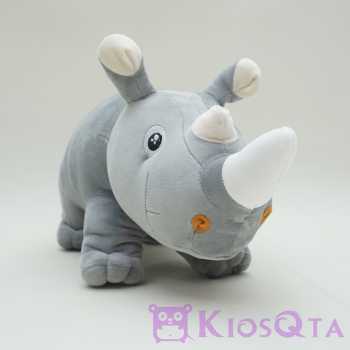 Boneka badak lucu rhino abu-abu lembut medium