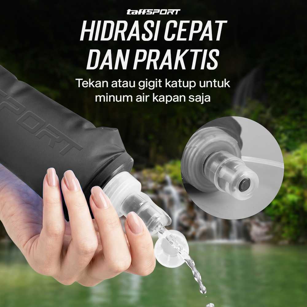 TaffSPORT Botol Minum Lipat Soft Flask Foldable Water Bottle TPU 500ml - TF-50 - Gambar 3