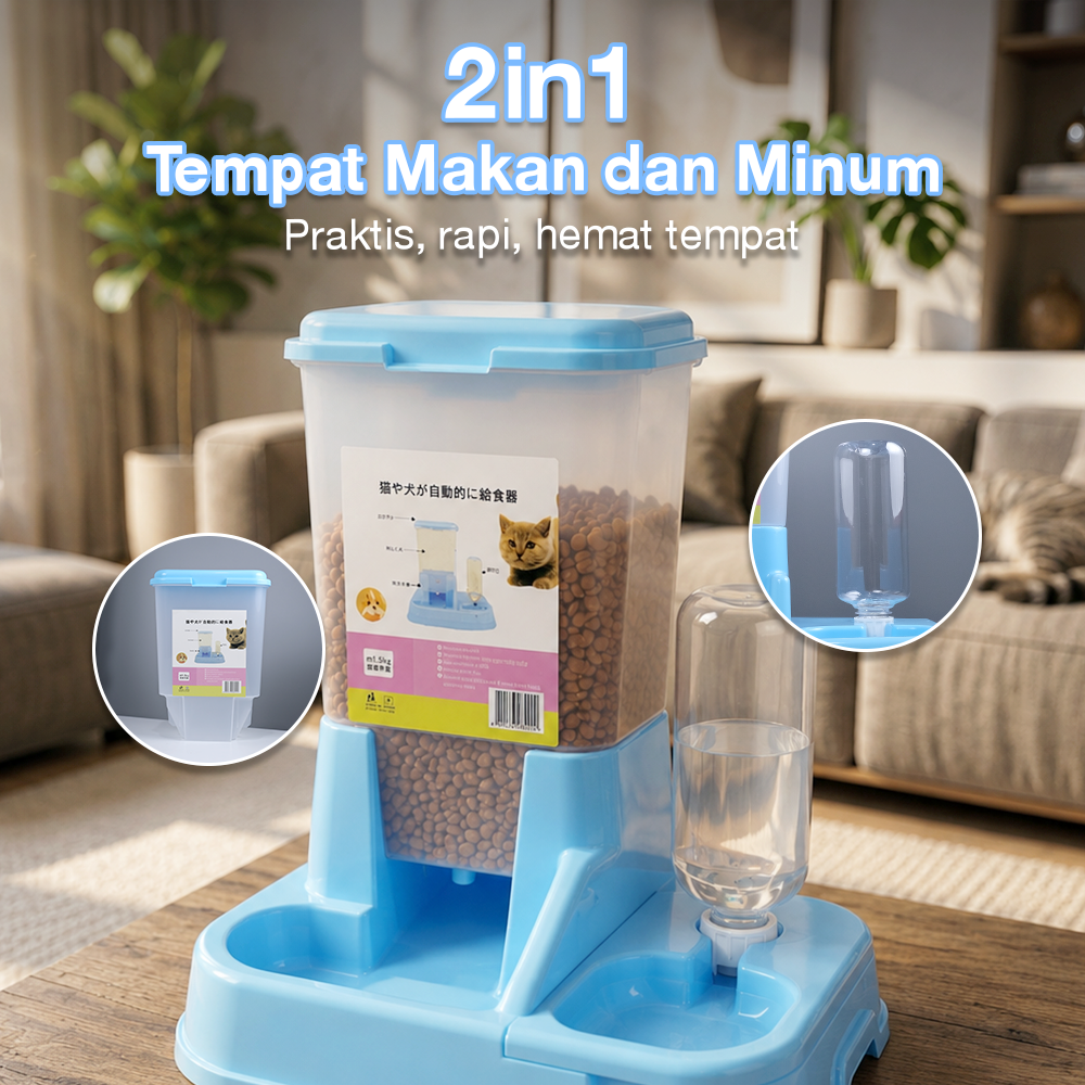 TaffHOME Tempat Makan Anjing Kucing Pet Food Dispenser - PET0640