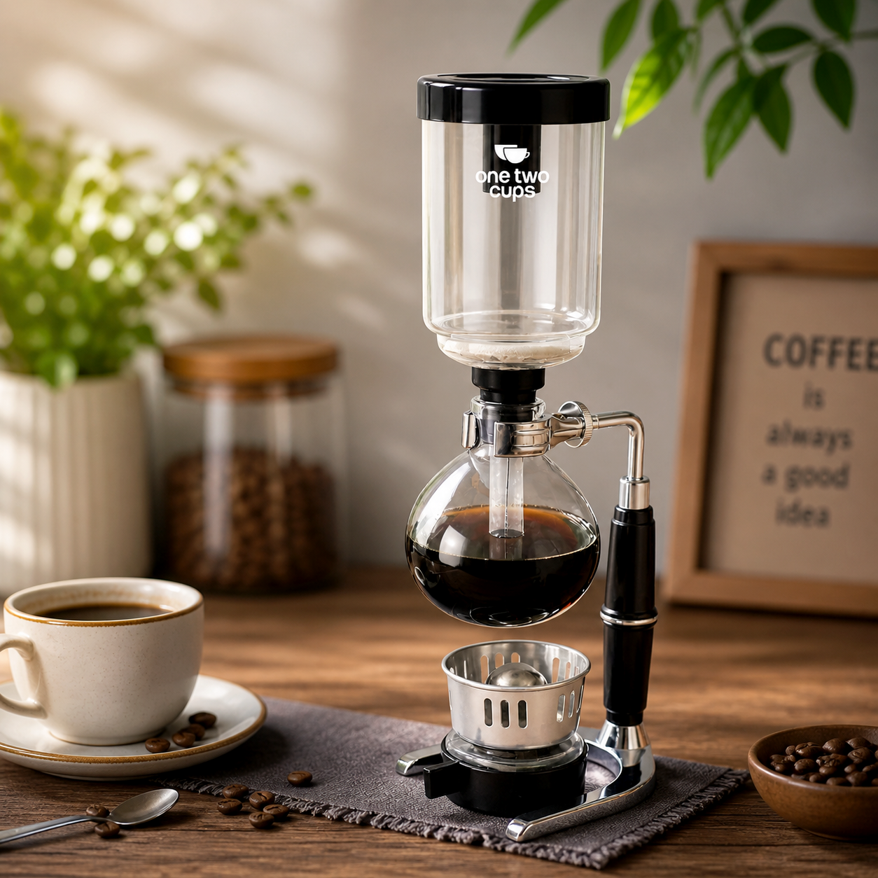 Eworld Syphon Coffee Maker Manual Brew Vacuum Pot 3 Cups 360ml - JF33
