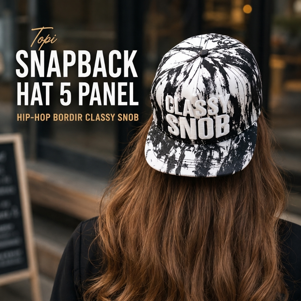 MLB Topi Snapback Hat 5 Panel Hip-Hop Bordir Classy Snob - M60