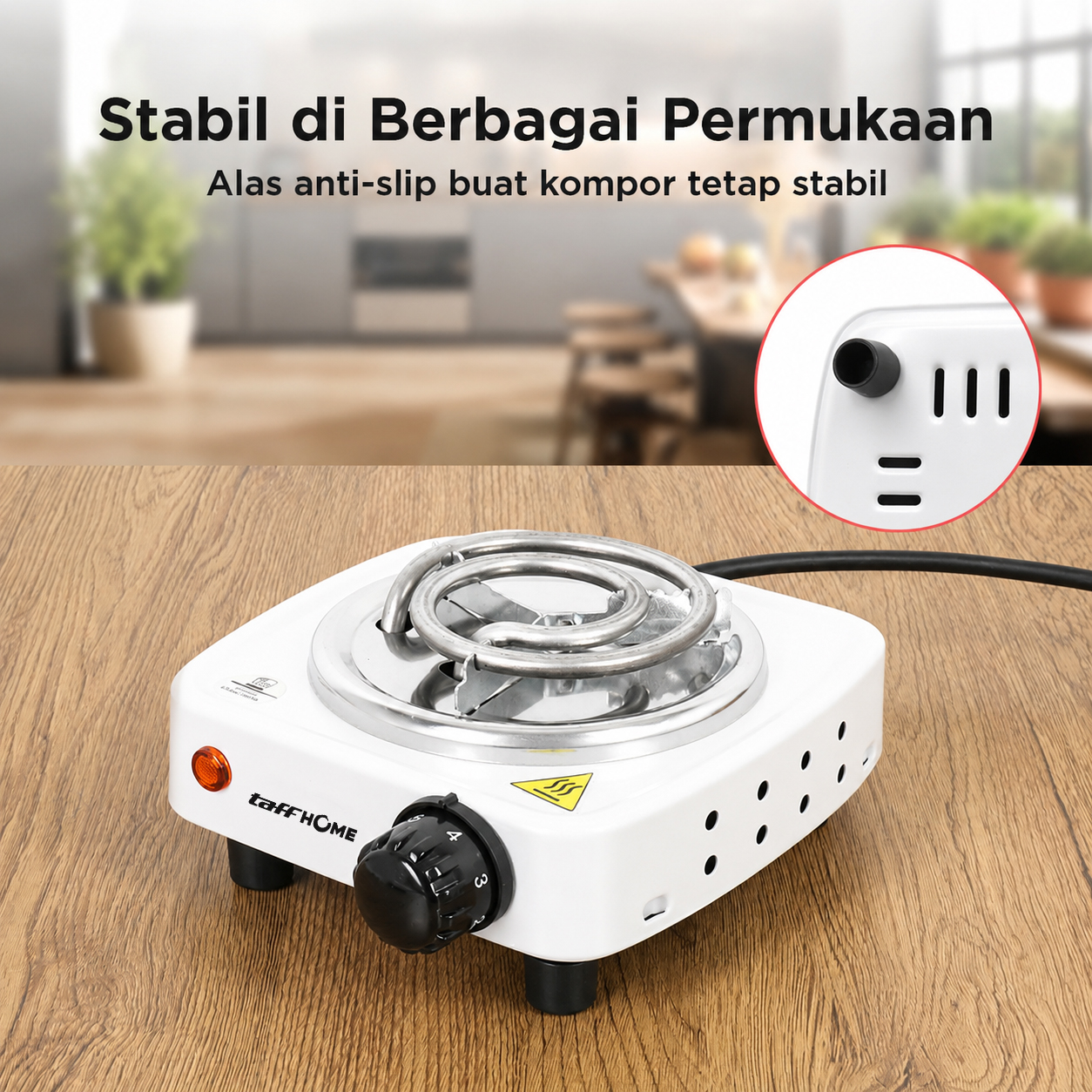 Taffware Kompor Listrik 1 Tungku Mini Portable Coil Hot Plate 500W - WY-03B