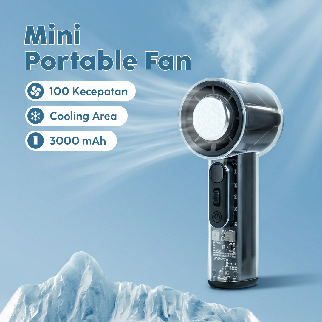 IFAN Kipas Angin Portable Genggam Kompres Dingin 100 Speed 3000mAh - Q4