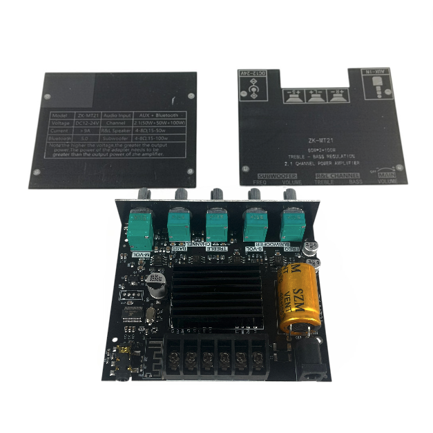 HongX Audio Amplifier Bluetooth 5.0 AUX 2.1 Channel Subwoofer - ZK-MT21