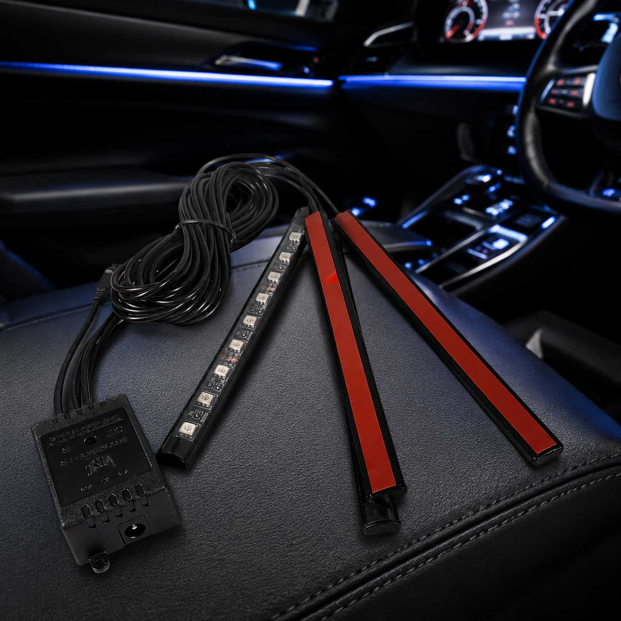 SAARMAT Lampu LED Strip Car Interior Light 5050 RGB dan Remot Kontrol - APWD1