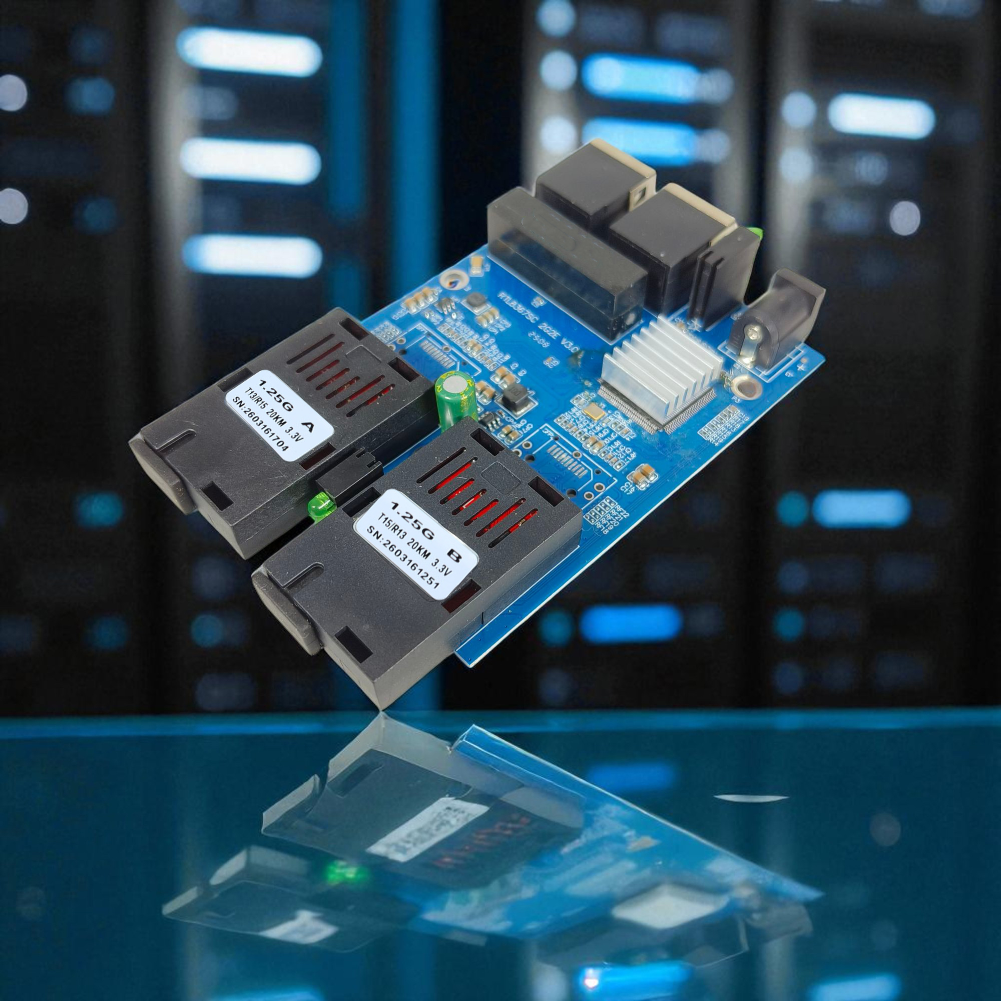 TNK Gigabit Fiber Optical Ethernet Media Converter - 2GF2GE