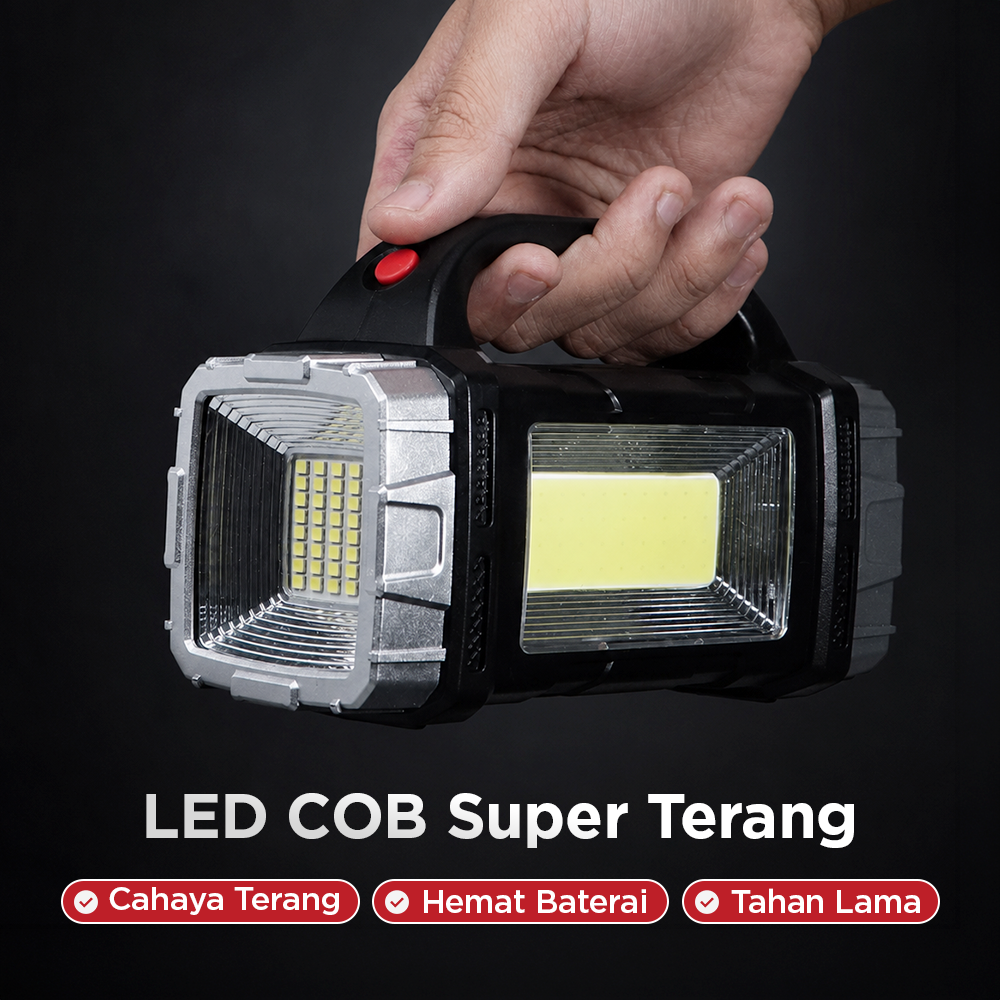Rozoa Senter Camping Lampu LED COB Solar Power Bank Rechargeable - JY-2289