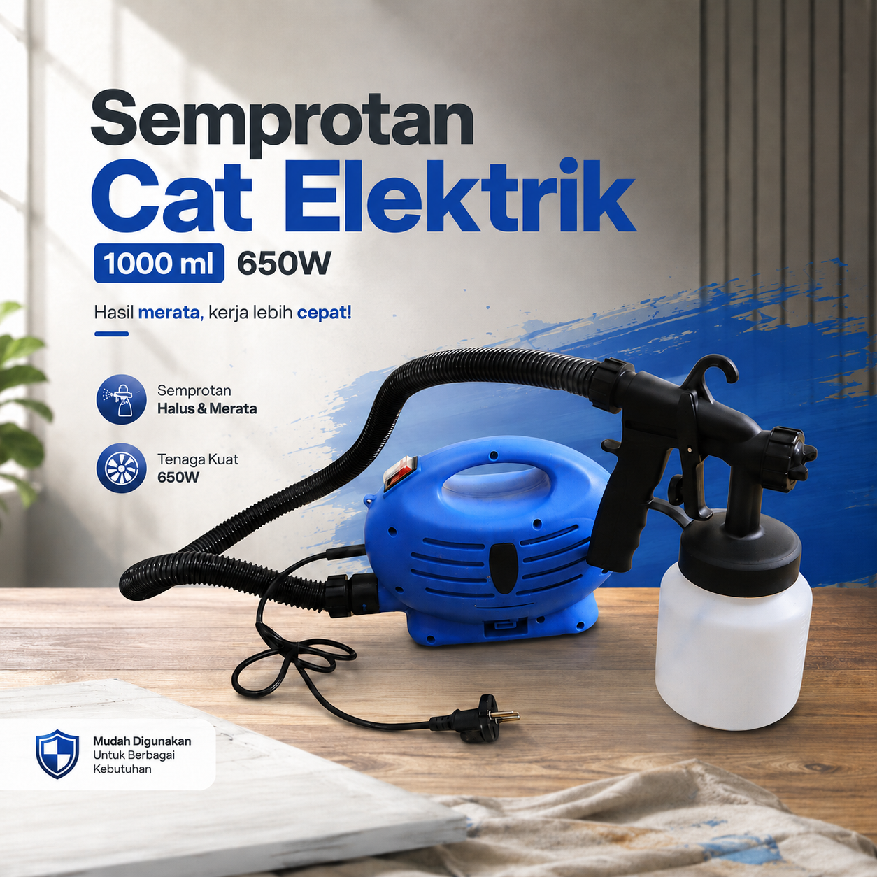 KHANAK Semprotan Cat Elektrik Paint Spray Gun High Pressure 650W - ZH-008