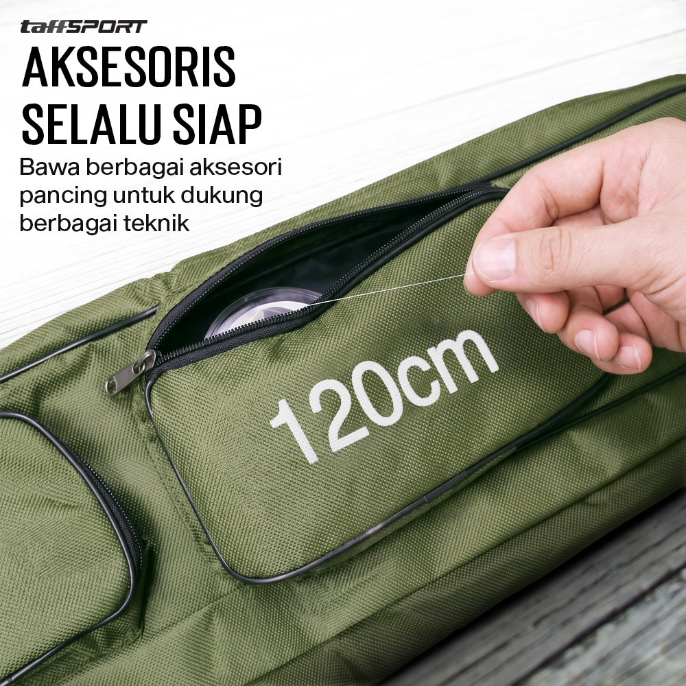 TaffSPORT Tas Pancing Joran Portable Fishing Bag - 1680D