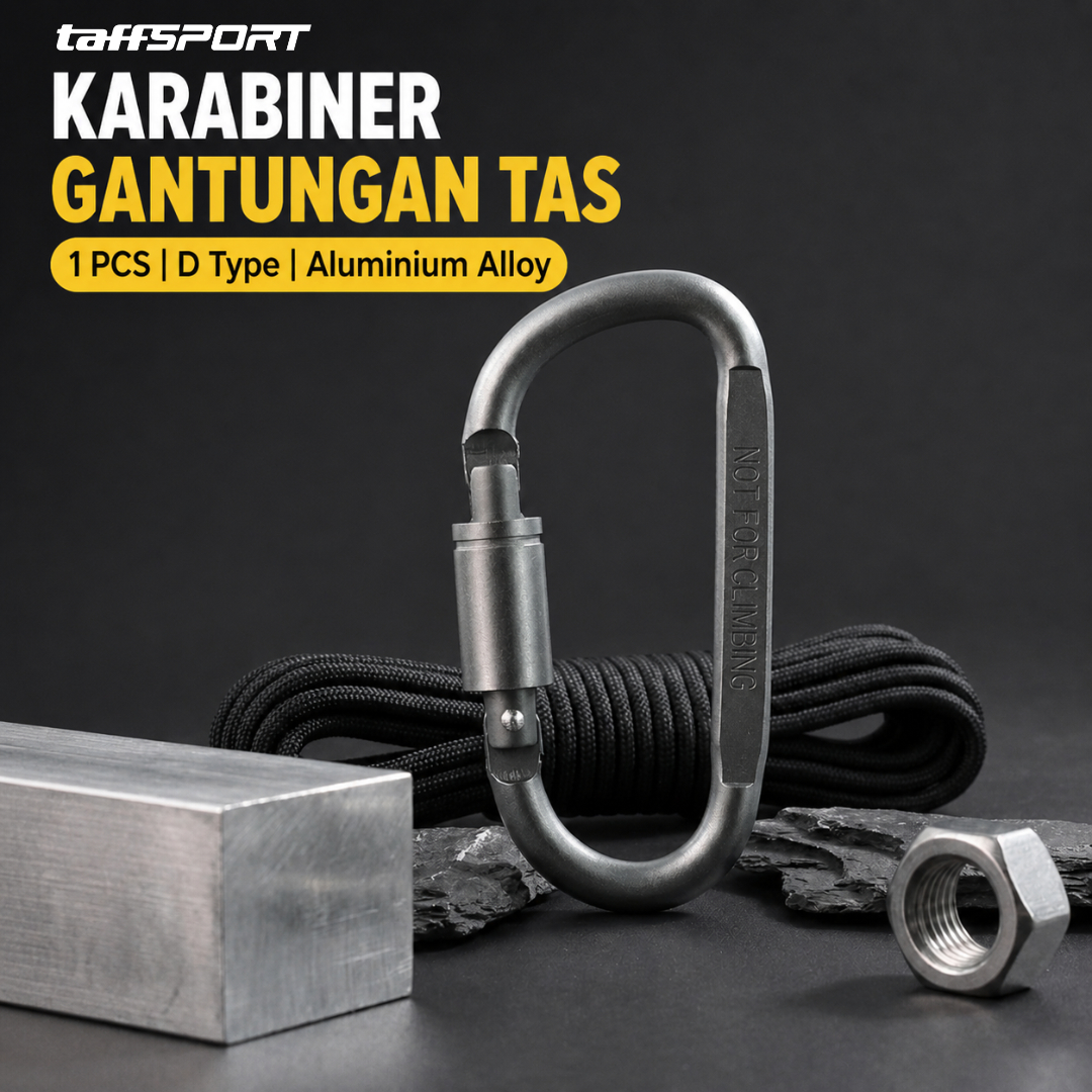 TaffSPORT Karabiner Gantungan Tas Outdoor Quickdraw Aluminium Alloy - AT76