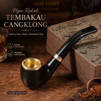 Jodel Pipa Rokok Tembakau Cangklong Tobacco Pipe Resin Washable Filter - ZF909