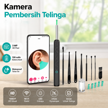 NATFIRE Kamera Pembersih Telinga Korek Kuping Otoskop Endoscope 3MP - NE3-E