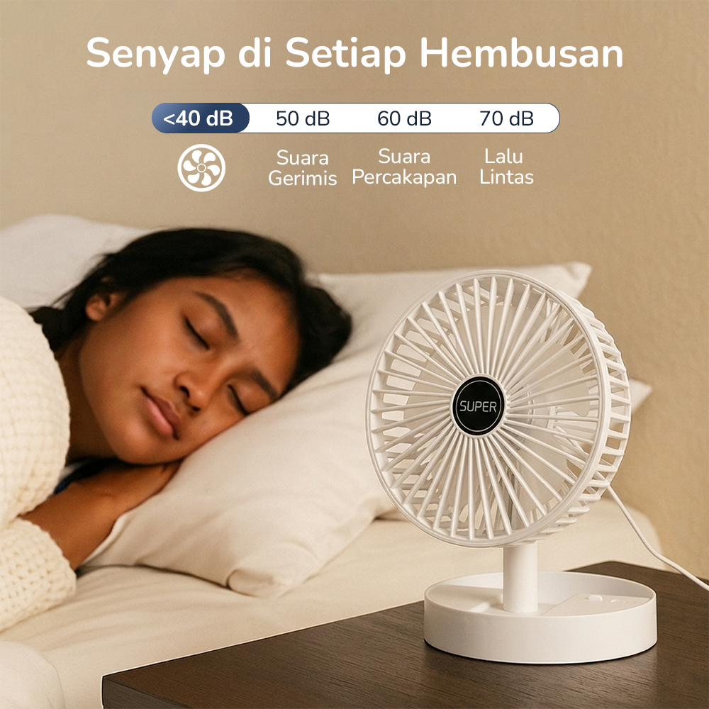 ZAOXI Kipas Angin Meja Portable Desk Fan USB 6.5 Inch 4.5W - A8