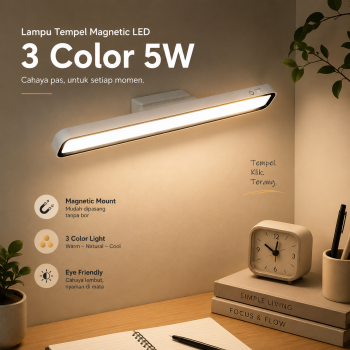 Lapara Lampu Baca LED Rechargeable Magnetic with Remote Control - 1188